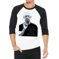 Not Quite My Tempo Black And White 3/4 Sleeve Shirt | Artistshot