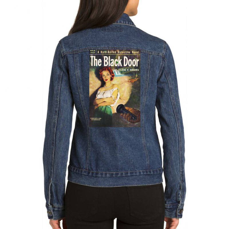 Vintage Hardboiled Detective Paperback Cover 17 Ladies Denim Jacket by ramiratjiraad | Artistshot