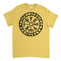 Vegvisir   Futhark   Runes   Navigator   Vikings Classic T-shirt | Artistshot