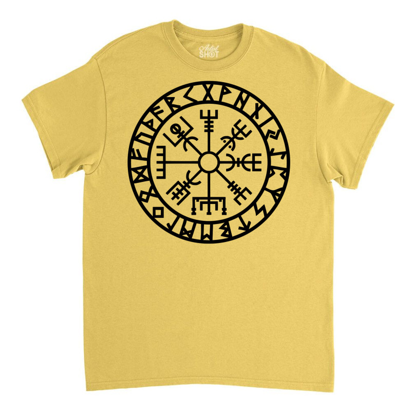 Vegvisir   Futhark   Runes   Navigator   Vikings Classic T-shirt by telosuruba6 | Artistshot