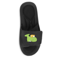 Hadrosaurid And Orange Tabby Cat Slide Sandal | Artistshot