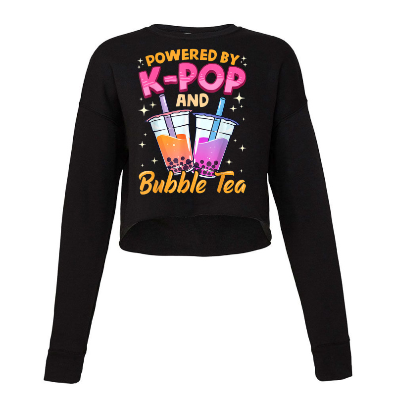 Bubble Tea Boba K-pop Music Lover Korean Milk Anim Cropped Sweater by donellajeremykoa | Artistshot