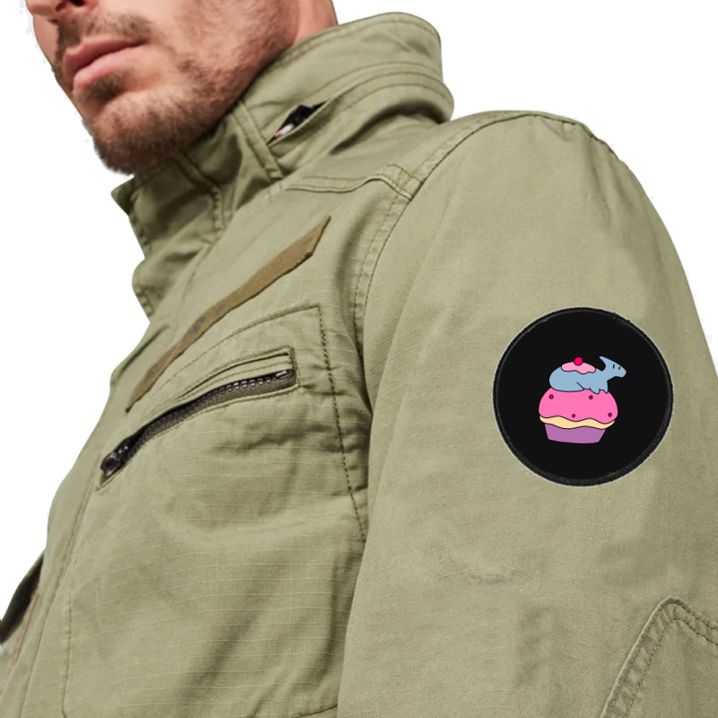 Hadrosaurus And Giant Cupcake Round Patch | Artistshot