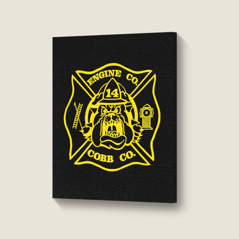 Limited Edition Cobb County Fire Engine 14 Portrait Canvas Print | Artistshot