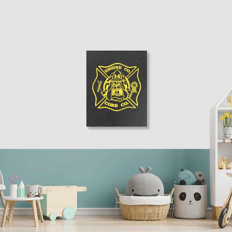 Limited Edition Cobb County Fire Engine 14 Portrait Canvas Print | Artistshot