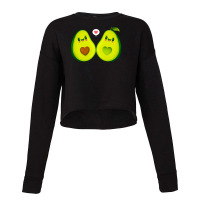 Avocados Love Cute Kawaii Art Cropped Sweater | Artistshot