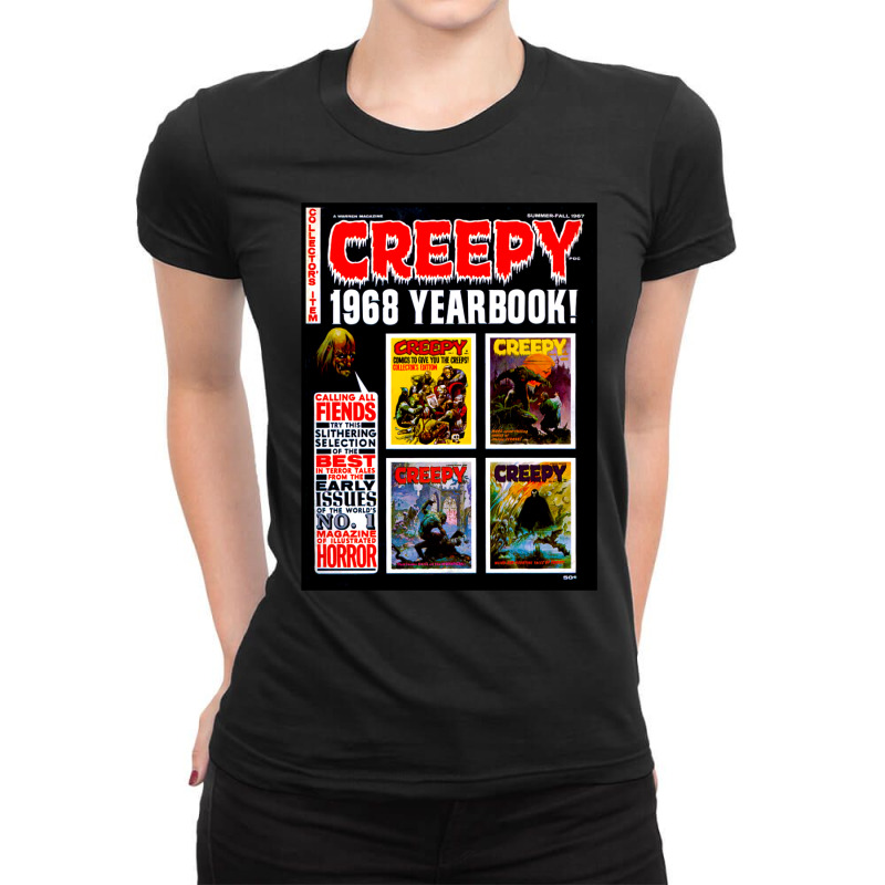 Yes! Another Great Vintage Creepy 1969 Yearbook  M Ladies Fitted T-Shirt by misaamedomoz | Artistshot