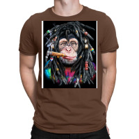 Chimpanzee With Colorful Dreadlocks T-shirt | Artistshot