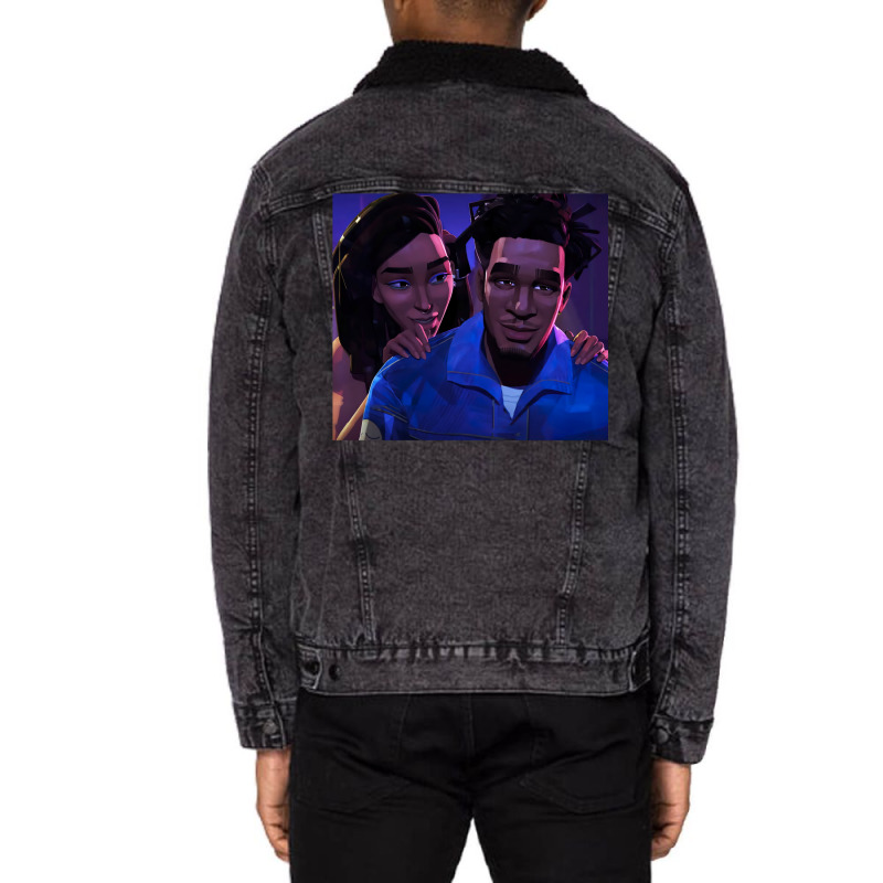 Entergalactic. Jabari And Meadow Unisex Sherpa-lined Denim Jacket | Artistshot