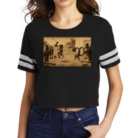 Monkey Knife Fight Scorecard Crop Tee | Artistshot