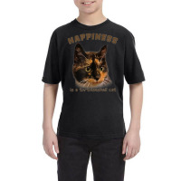 Cute, Calico Cat Happiness Is A Tortoiseshell Cat Youth Tee | Artistshot