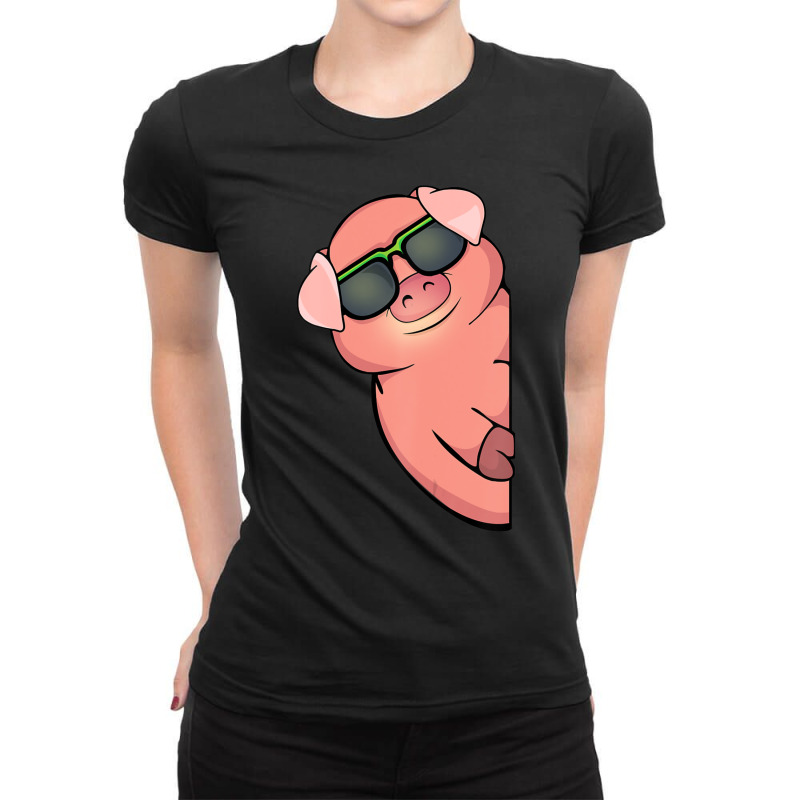 Pig Lover Women Men Swine Farm Animals Pet Pig Ladies Fitted T-Shirt by longdanouj | Artistshot