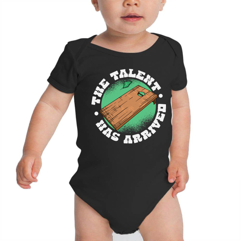 The Talent Has Arrived, Funny Cornhole Men Cornhol Baby Bodysuit by KimberleeWilson786 | Artistshot