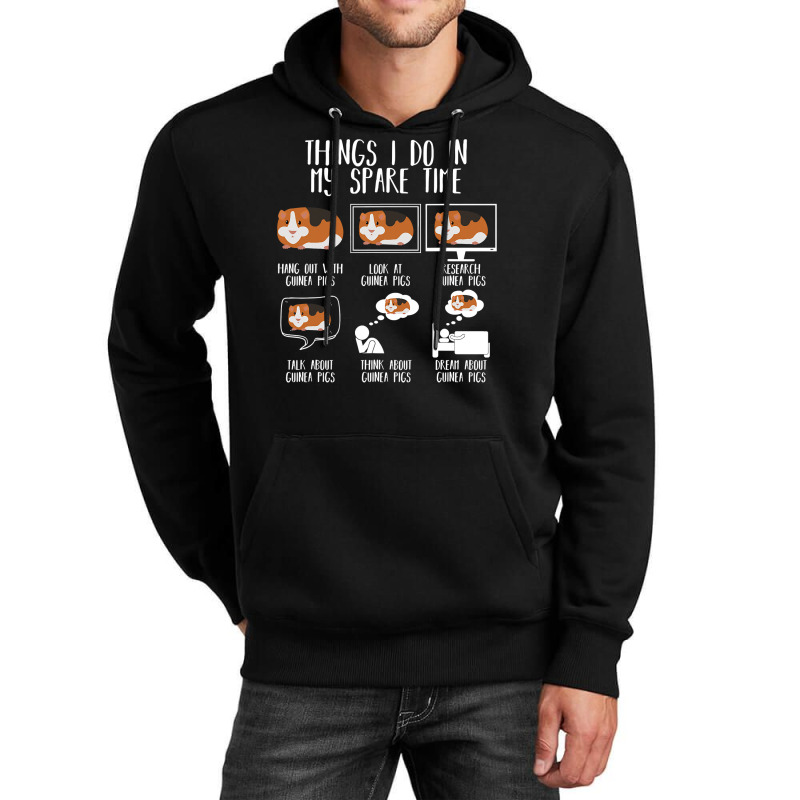 Things I Do In My Spare Time Guinea Pig Funny Guin Unisex Hoodie | Artistshot