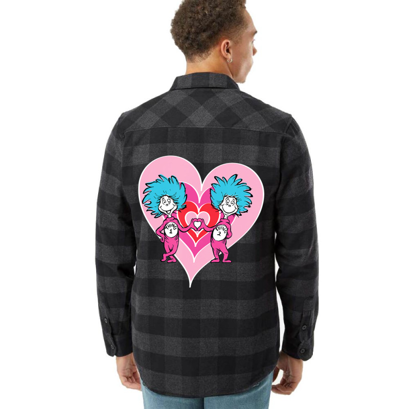 Dr. Seuss Thing 1 Thing 2 Love Flannel Shirt | Artistshot