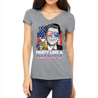 Reagan Ronald Party Like A Patriot Gifts Women's V-neck T-shirt | Artistshot