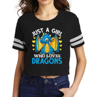 Just A Girl Who Loves Dragons Fantasy Animal Cute  Scorecard Crop Tee | Artistshot