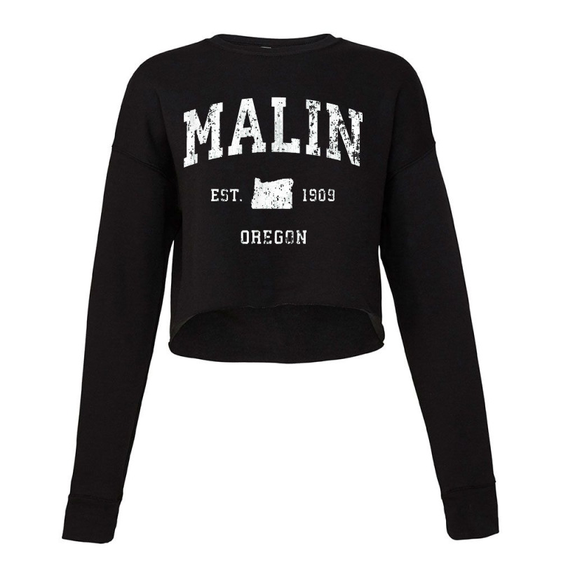 Malin Oregon Or Vintage Athletic Sports Design Cropped Sweater by tonierich | Artistshot