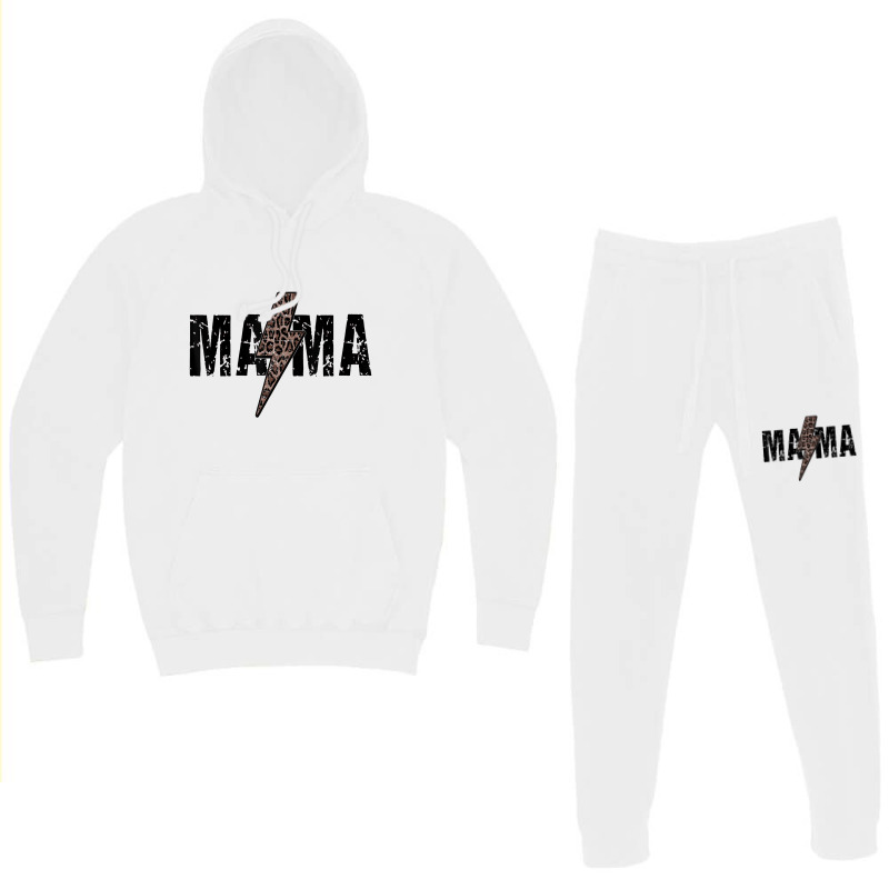 Mama Lightning Bolt Leopard Cheetah Print Mother's Hoodie & Jogger set by tonierich | Artistshot