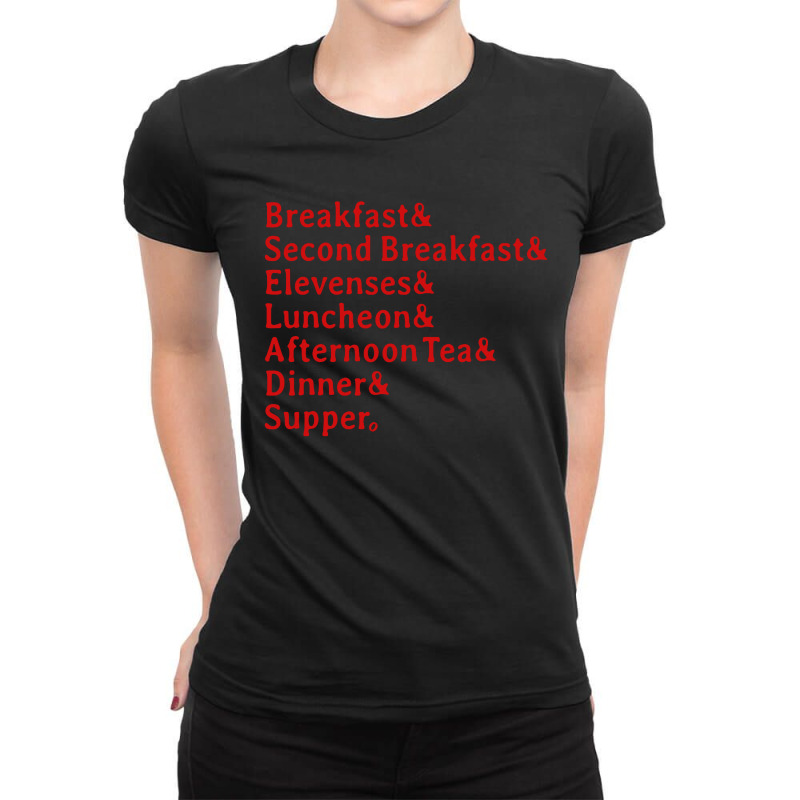 Typical Daily Meals Ladies Fitted T-Shirt by Roketz | Artistshot