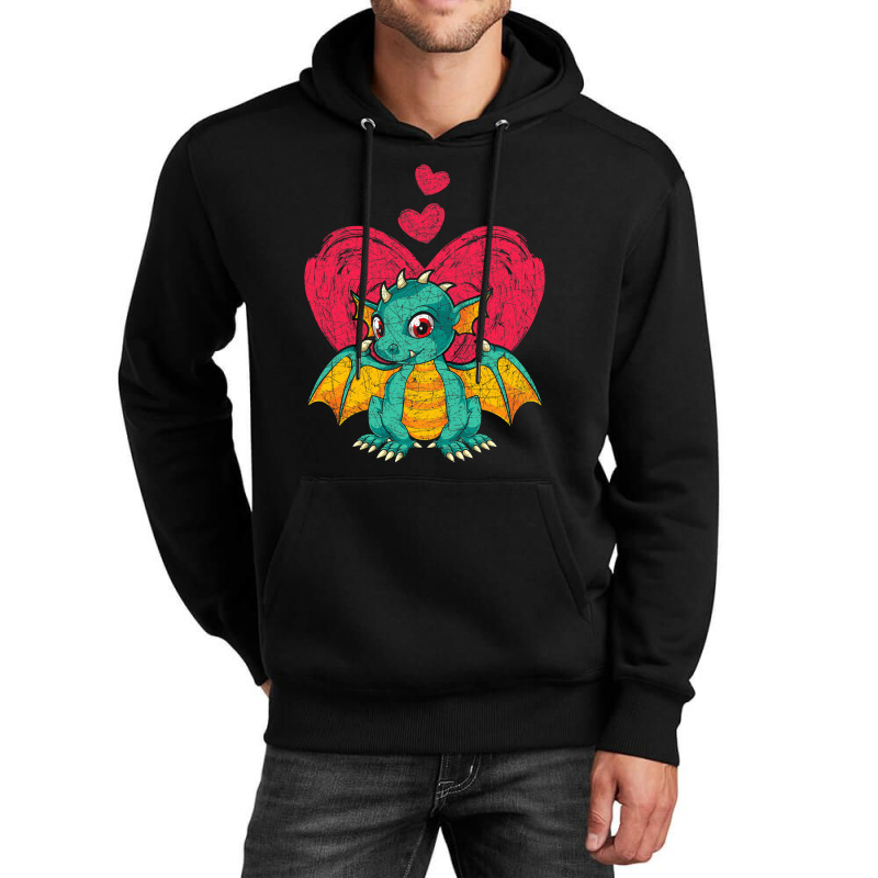 Fantasy Animal Dragon Lover Hearts Cute Dragon Unisex Hoodie by whoretacarpal | Artistshot