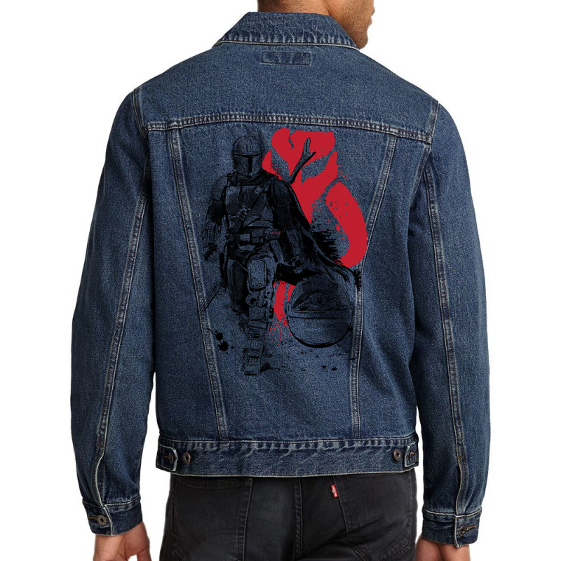 Lone Hunter And Cup Men Denim Jacket by Dr.Monekers | Artistshot