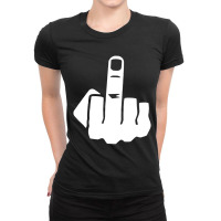 Middle Finger Ladies Fitted T-shirt | Artistshot