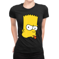 The Simpsons Bart Simpson Big Face Ladies Fitted T-shirt | Artistshot