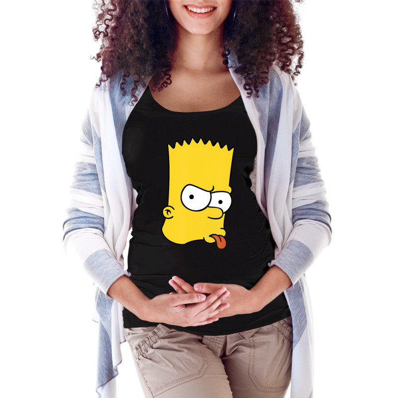 The Simpsons Bart Simpson Big Face Maternity Scoop Neck T-shirt by longdanouj | Artistshot