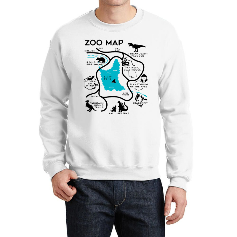 Zoo Map Crewneck Sweatshirt | Artistshot