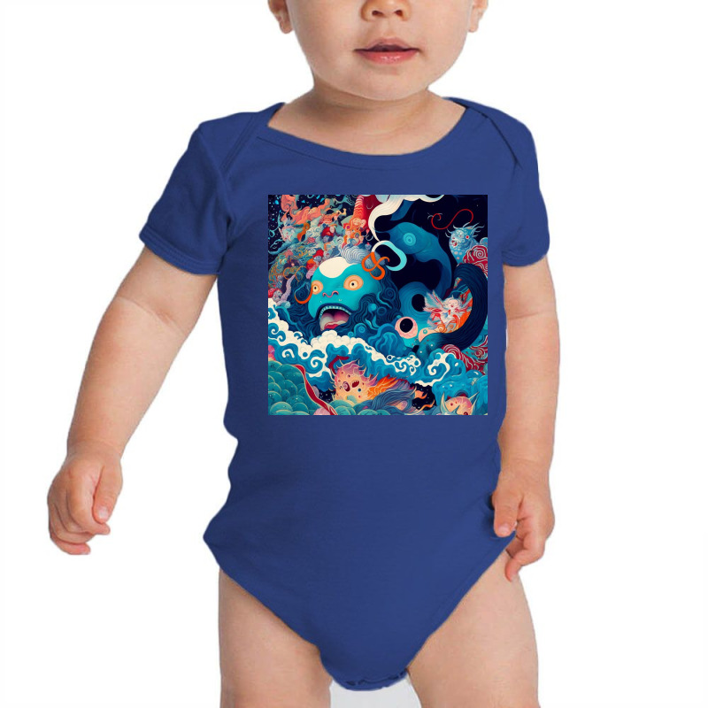 Kanagawa Wave Parade Baby Bodysuit by TheDol | Artistshot