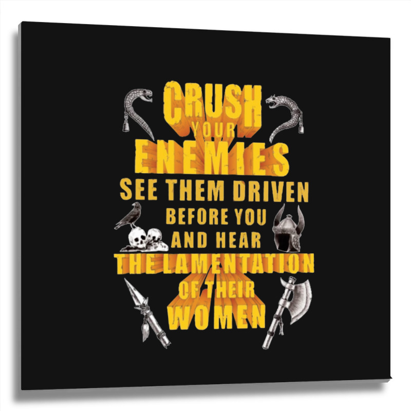 Crushs Enemies Conan Metal Print Square | Artistshot