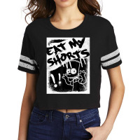 The Simpsons Bart Simpson Eat My Shorts Spray-pain Scorecard Crop Tee | Artistshot