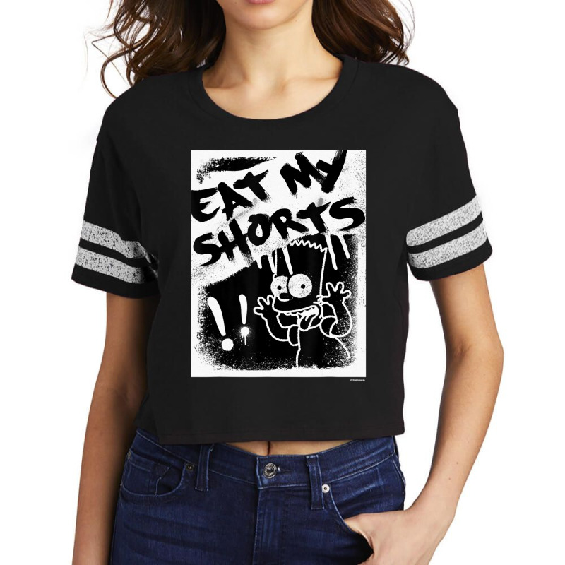 The Simpsons Bart Simpson Eat My Shorts Spray-pain Scorecard Crop Tee by longdanouj | Artistshot