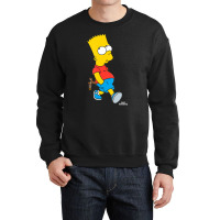 The Simpsons Bart Simpson With Slingshot Crewneck Sweatshirt | Artistshot