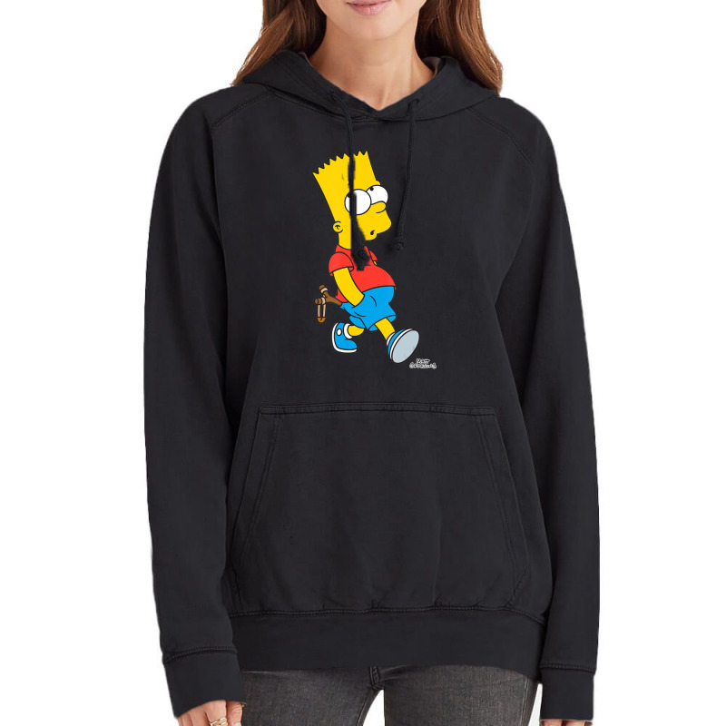 The Simpsons Bart Simpson With Slingshot Vintage Hoodie | Artistshot