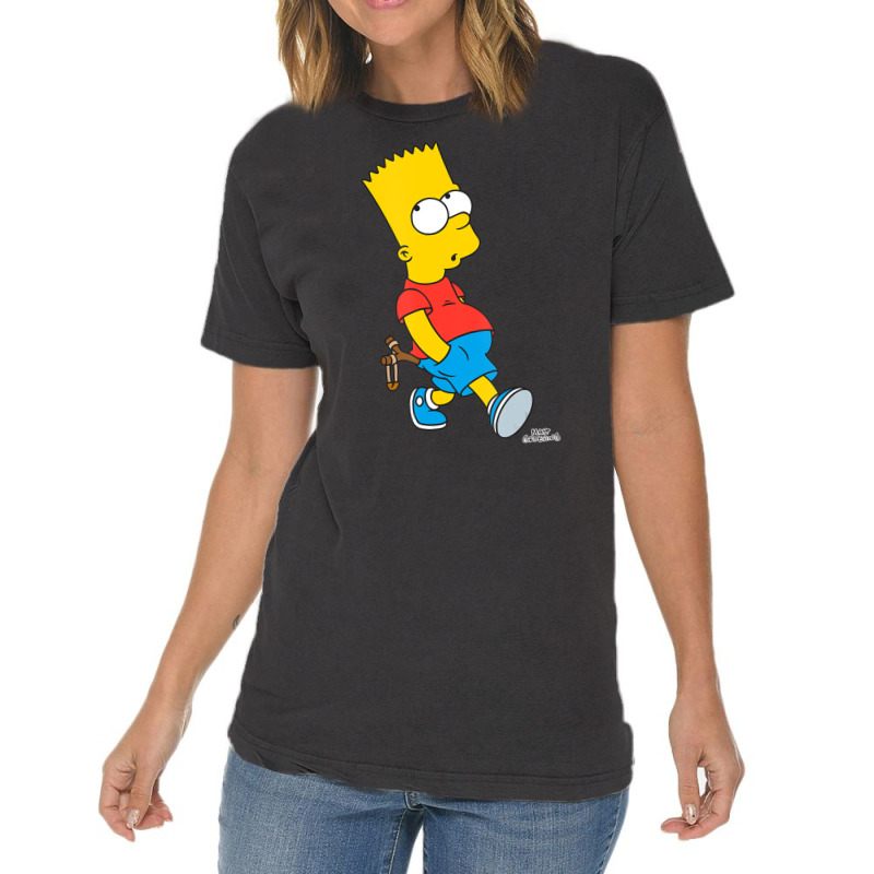 The Simpsons Bart Simpson With Slingshot Vintage T-shirt | Artistshot