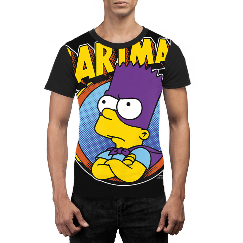 The Simpsons Bartman Hero Shot C2 Graphic T-shirt by longdanouj | Artistshot