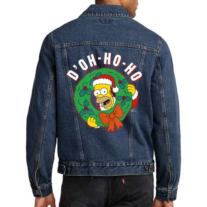 The Simpsons Christmas Homer D'oh-ho-ho Men Denim Jacket | Artistshot