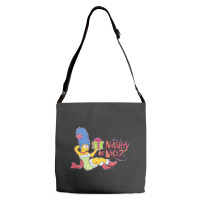 The Simpsons Christmas Marge Naughty Or Nice Adjustable Strap Totes | Artistshot