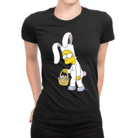 The Simpsons Easter Bunny Bart Simpson V-2 Ladies Fitted T-shirt | Artistshot