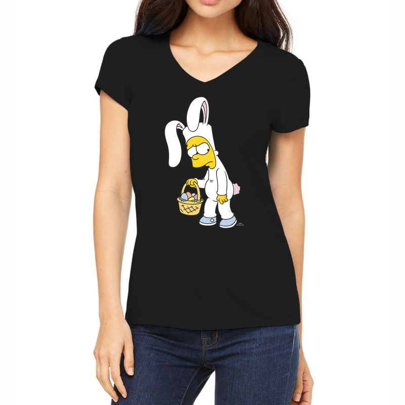 The Simpsons Easter Bunny Bart Simpson V-2 Women's V-Neck T-Shirt by longdanouj | Artistshot