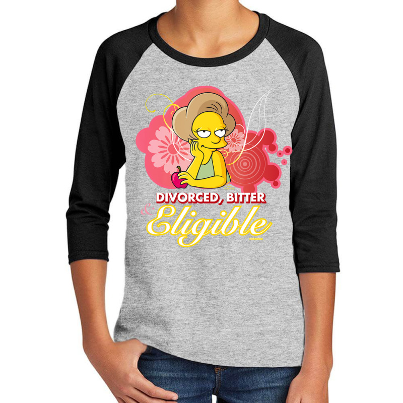 The Simpsons Edna Krabappel Divorced Bitter Eligib Youth 3/4 Sleeve by longdanouj | Artistshot