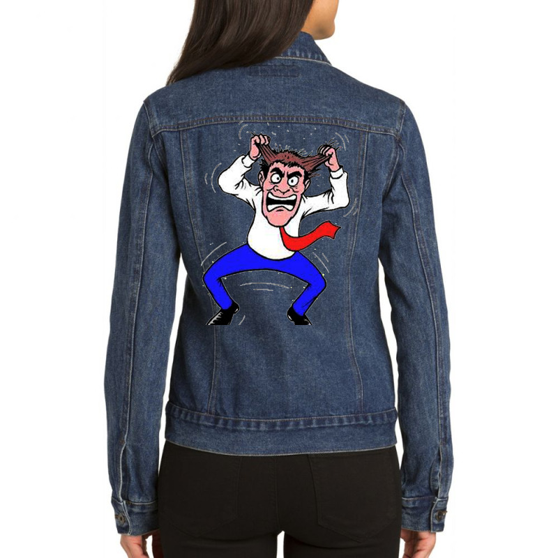 Employee Is Angry Ladies Denim Jacket by SHEILASHOP | Artistshot