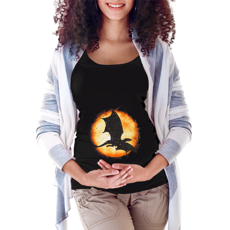 Mythical Fantasy Dragonfire Flying Dragon Hallowee Maternity Scoop Neck T-shirt by kerrmanthez | Artistshot