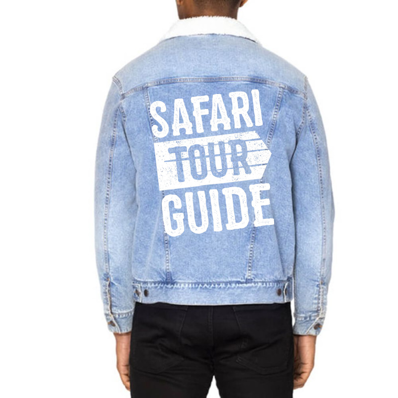 Safari Tour Guide Kids Adult Funny Halloween Costu Unisex Sherpa-lined Denim Jacket | Artistshot