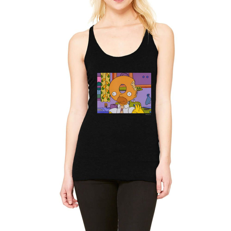 The Simpsons Homer Donut Head V1 Racerback Tank by longdanouj | Artistshot