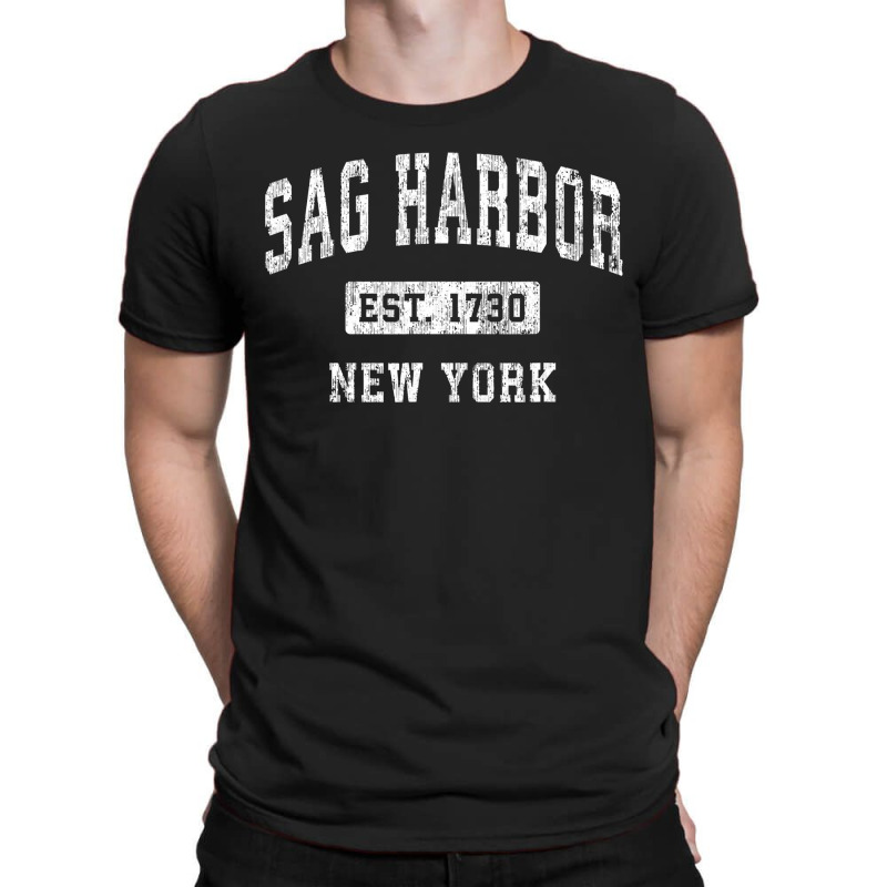 Sag Harbor New York Ny Vintage Established Sports  T-shirt | Artistshot