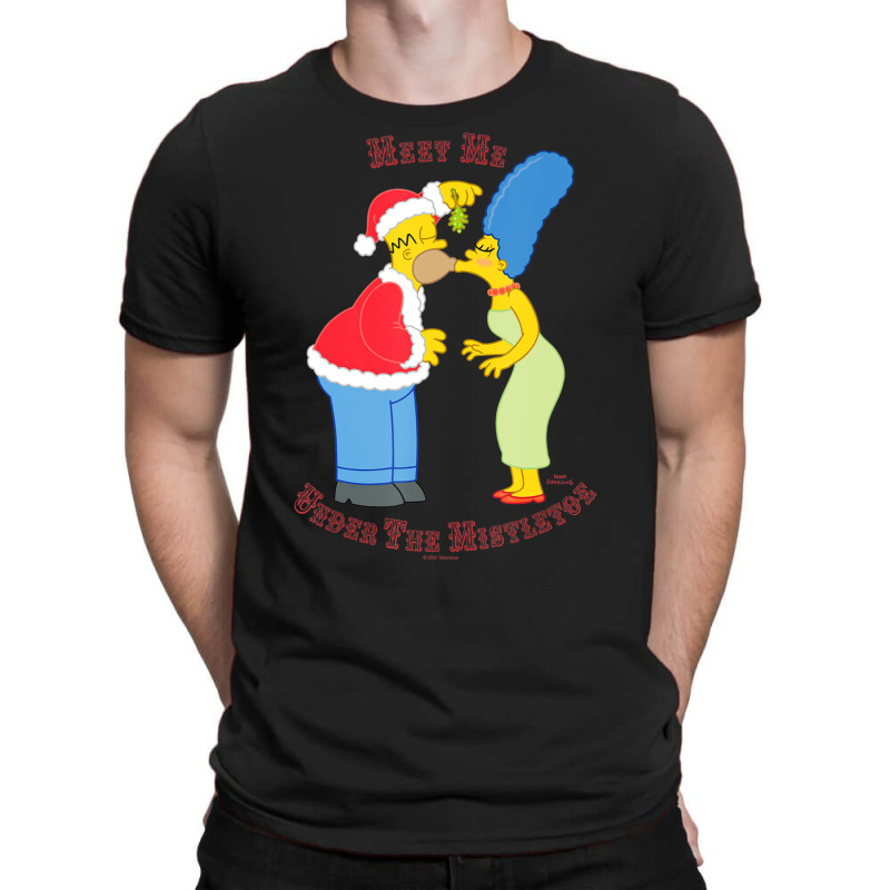 The Simpsons Homer Marge Christmas Meet Under The T-shirt | Artistshot