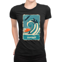 The Simpsons Homer Retro Vintage Wipeout Vacation Ladies Fitted T-shirt | Artistshot